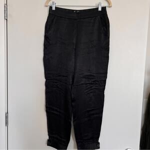 Zara Black Satin Trousers